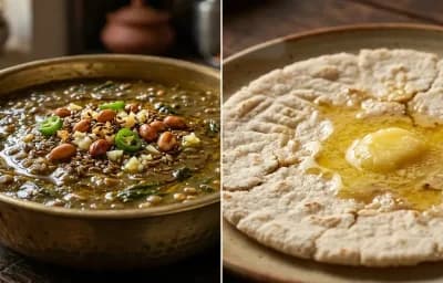 Ambadichi Bhaji with Jowar Bhakri
