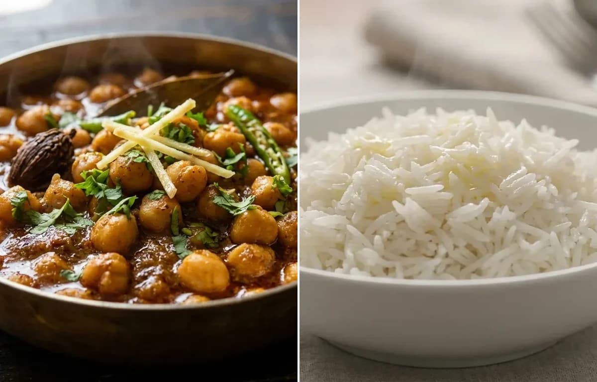 Amritsari Chole with Steamed Basmati Rice