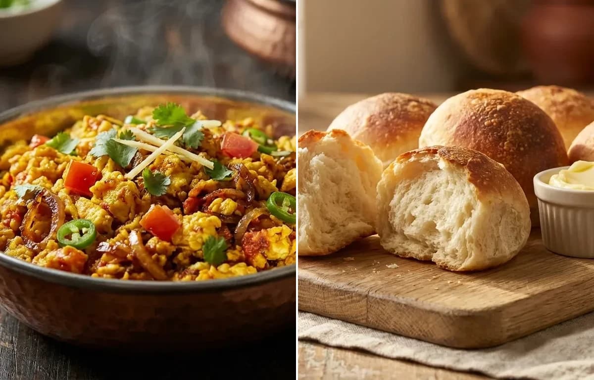 Anda Bhurji with Goan Pau Ruti