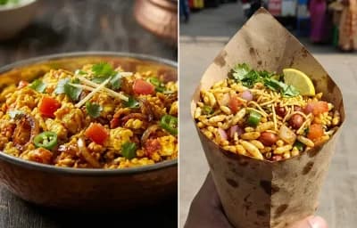 Anda Bhurji with Masala Muri