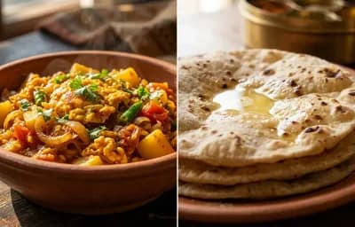 Anda Chhencheda with Roti
