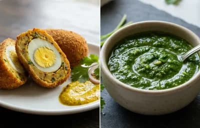Anda Chop with Coriander Mint Chutney