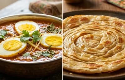Anda Curry with Laccha Paratha