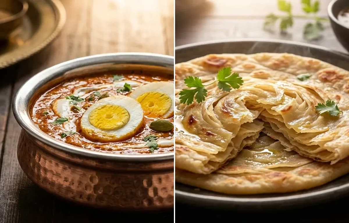 Anda Lazeez with Ulte Tawa Paratha