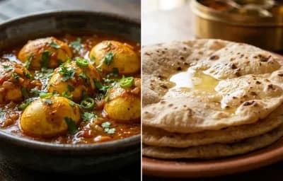 Anda Tarkari with Roti