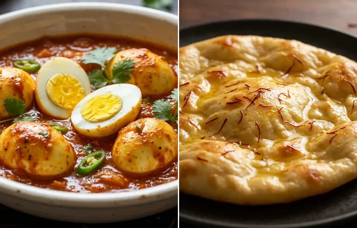 Anday ka Salan with Saffron Sheermal