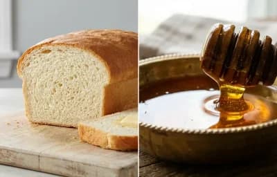 White Bread with Raw Almonds and Honey