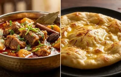 Arbi Gosht with Saffron Sheermal