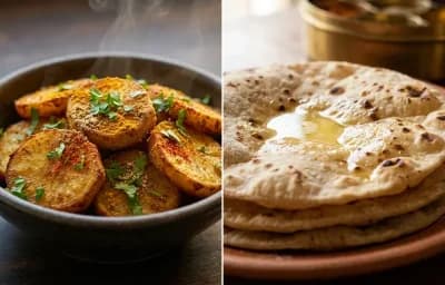 Arbi Masala Fry with Roti