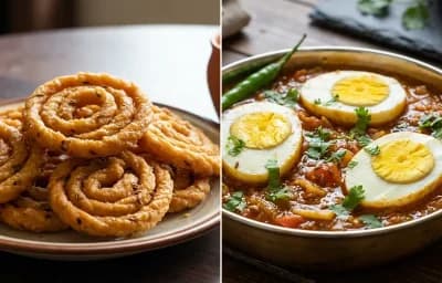 Atta Chakuli with Anda Masala