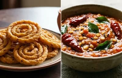 Atta Chakuli with Tomato Chutney