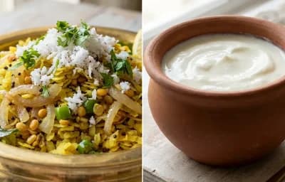 Avalakki Upkari with Curd