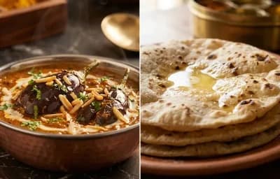 Badami Baingan with Roti
