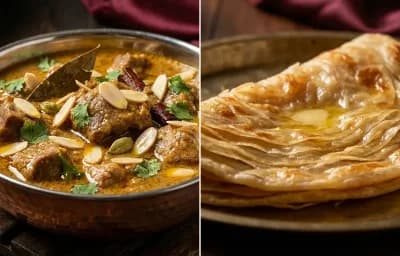 Badami Gosht with Warqi Paratha