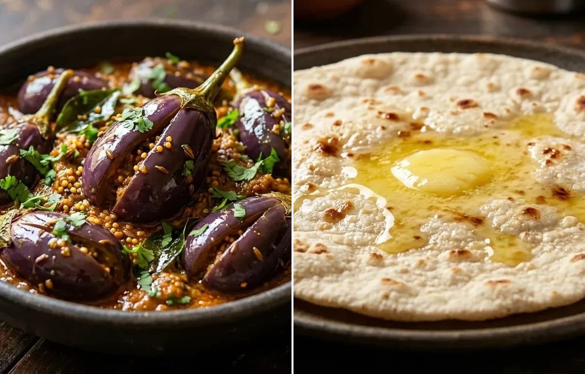 Bagara Baingan with Jowar ki Roti
