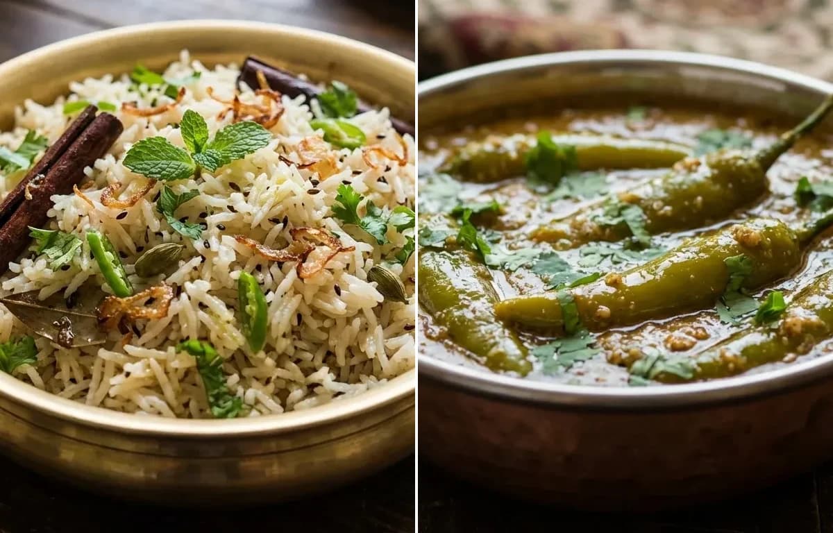 Bagara Bhaat with Mirchi ka Salan