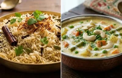 Bagara Rice with Vegetable Korma