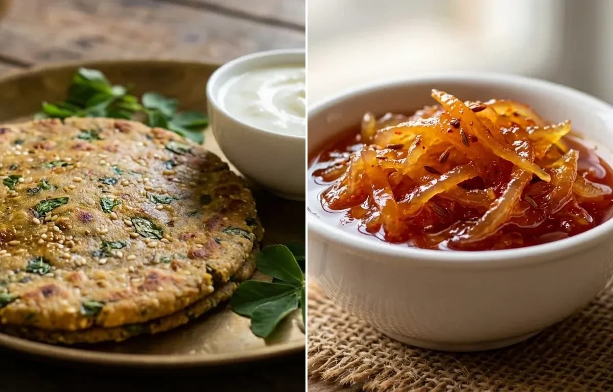 Bajri Methi Dhebra with Gujarati Chhundo