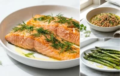 Baked Salmon with Roasted Asparagus