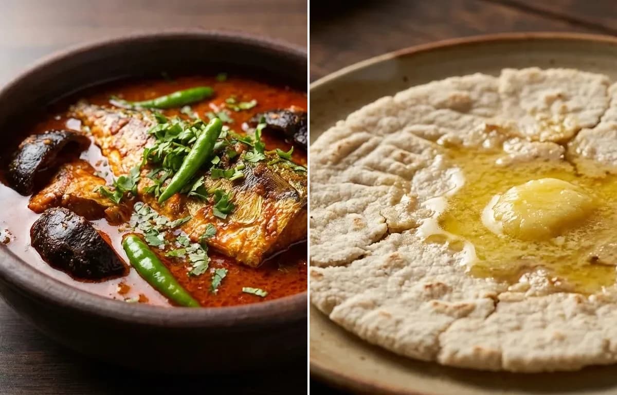 Bangda Tikhle with Jowar Bhakri