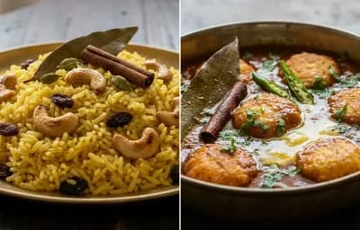 Basanti Pulao with Chhanar Kalia