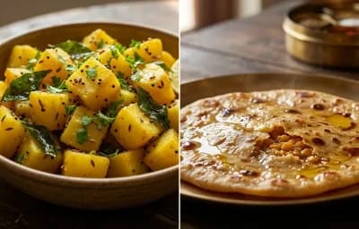 Batatyachi Bhaji with Puran Poli