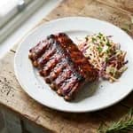 BBQ Pork Ribs, Coleslaw, Corn on the Cob and Cornbread