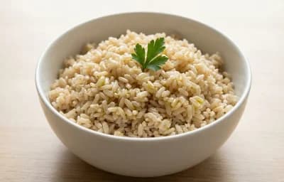 Beef and Pepper Stir-fry with Steamed Brown Rice