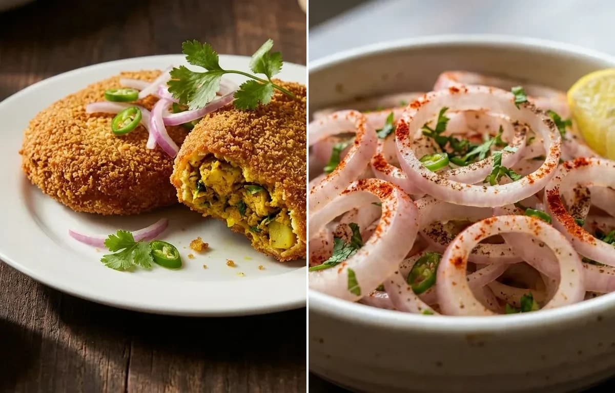 Bengali Chicken Chop with Laccha Pyaaz