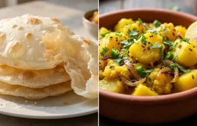 Bengali Luchi with Aloo Bhaji