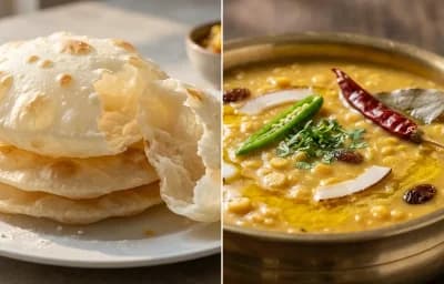 Bengali Luchi with Bootor Dal