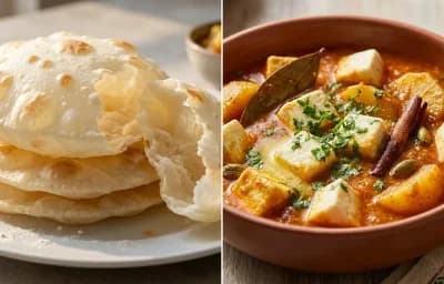 Bengali Luchi with Chhanar Dalna