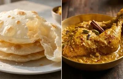 Bengali Luchi with Chicken Chaap