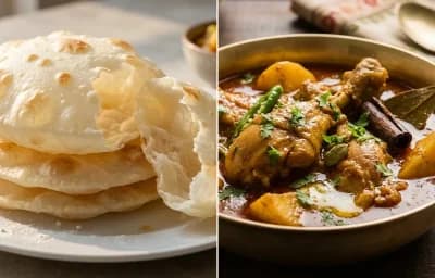 Bengali Luchi with Murgir Jhol