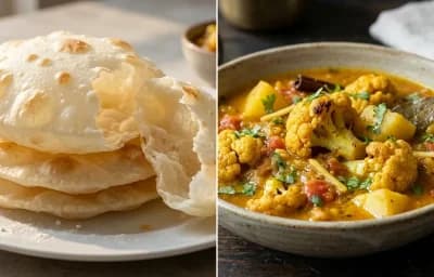 Bengali Luchi with Phulkopir Dalna