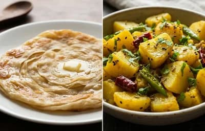 Bengali Porota with Aloo Chorchori