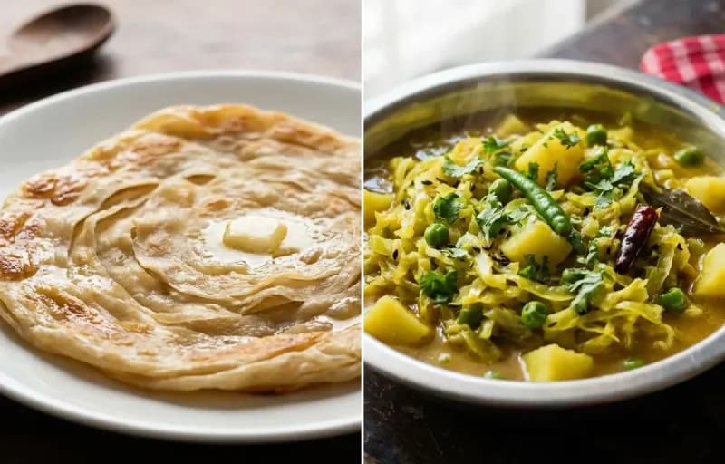 Bengali Porota with Bandhakopir Torkari