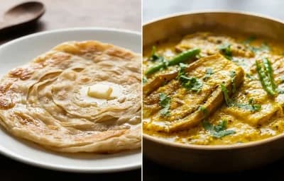 Bengali Porota with Begun Basanti