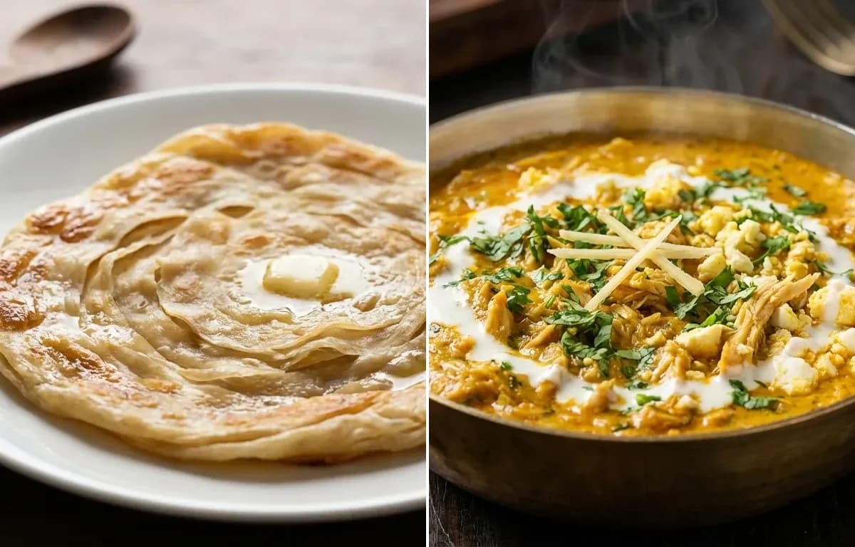Bengali Porota with Chicken Bharta