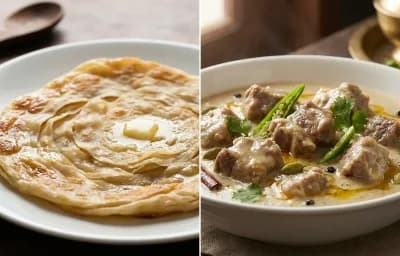 Bengali Porota with Mutton Rezala