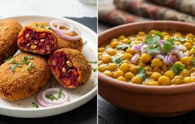 Bengali Vegetable Chop with Ghugni