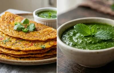 Besan Cheela + Buttermilk