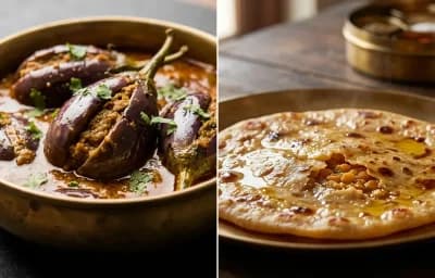 Bharli Vangi with Puran Poli