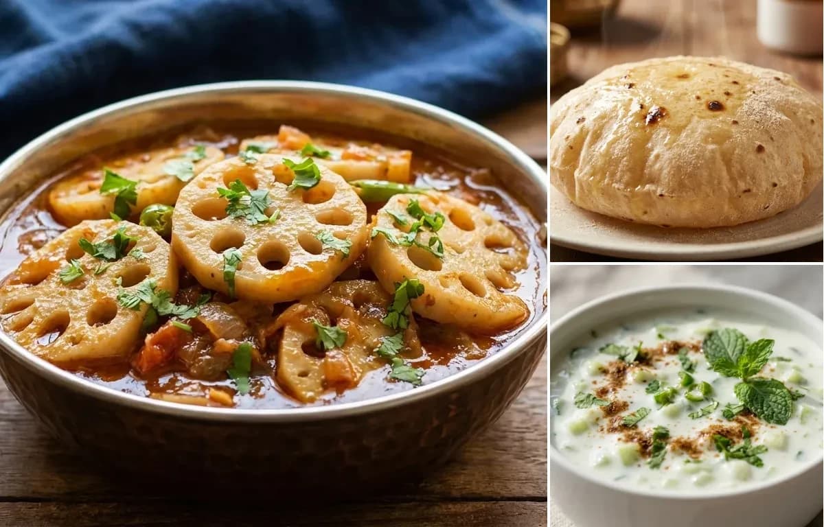 Bhein Basar, Phulka and Cucumber Raita