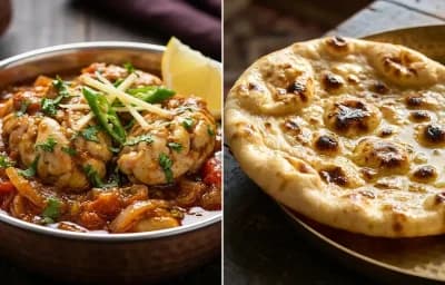 Bheja Fry with Khameeri Roti