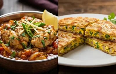 Bheja Fry with Mughlai Paratha