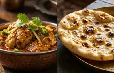 Bheja Masala with Khameeri Roti