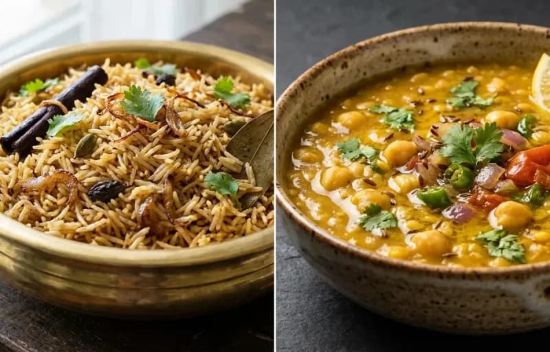 Bhuga Chawal with Tidali Dal