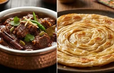 Bhuna Gosht with Laccha Paratha