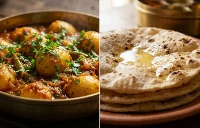 Bihari Aloo Dum with Roti